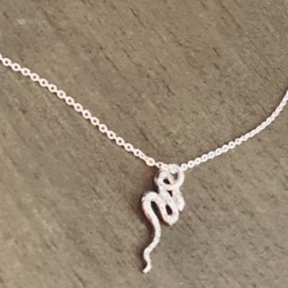 Rebirth Sterling Silver Hand Etched Serpent Pendant Necklace NEW - Picture 5 of 5
